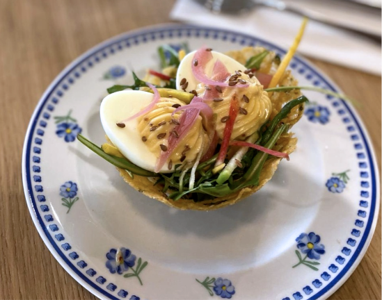 oeuf mayo traditionnel servi chez Linette, restaurant ouvert le dimanche à Caen